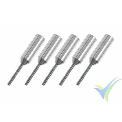 G-Force RC - Threaded Coupler - M2 - Outer - Carbon Tube Dia. 5mm - 5 pcs