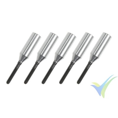 G-Force RC - Threaded Coupler - M2 - Outer - Carbon Tube Dia. 4mm - 5 pcs