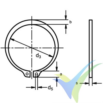 Safety washer for 10mm shaft, DIN-471 E, 1 pc