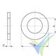 Arandela plana M3, nylon, DIN-125-1 A, 1 unidad