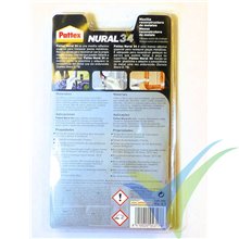 Masilla epoxy reconstructora de metales Nural 34, 50 gr 