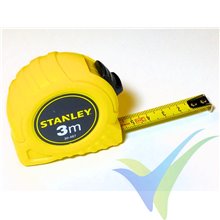 Flexómetro 3m Stanley Easylock II con freno, hoja de 12.7mm 