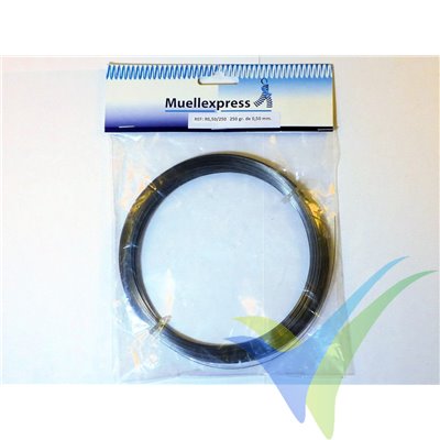 0.50mm steel piano wire spool, 225-250g, 162m approx.