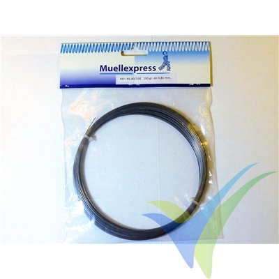 0.80mm steel piano wire spool, 85-100g, 25m approx.