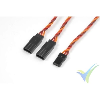 Cable silicona trenzado Y para servos JR/Hitec - 0.33mm2 (22AWG) 60 venillas - 15cm
