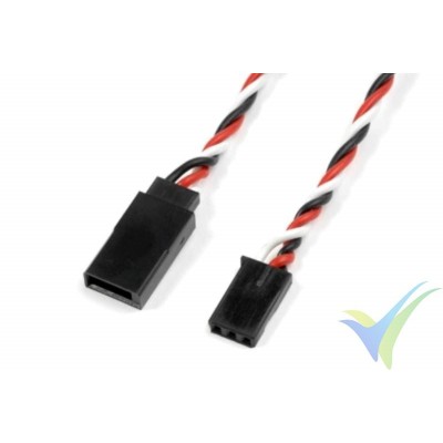 Cable silicona trenzado prolongador de servo Futaba - 0.33mm2 (22AWG) 60 venillas - 30cm