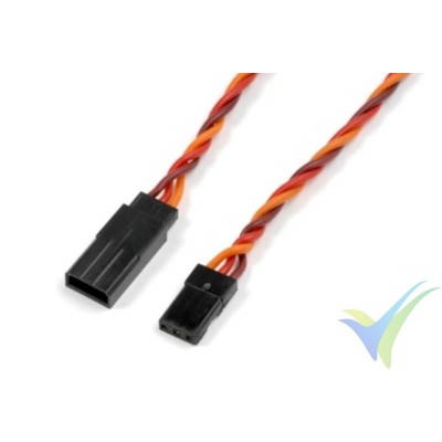Cable silicona trenzado prolongador de servo JR/Hitec - 0.33mm2 (22AWG) 60 venillas - 30cm