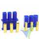 Triple EC5 connector, gold plated, male and female