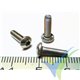 M3x10 screw, domed Allen head, stainless A2, ISO-7380, 1 pc