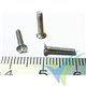 M2x10 screw, slotted countersunk head, stainless A2, DIN-963, 1 pc
