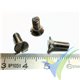 M4x10 Screw, slotted countersunk head, stainless A2, DIN-963, 1 pc