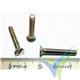 M4x25 Screw, slotted countersunk head, stainless A2, DIN-963, 1 pc