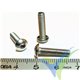 M4x16 screw, domed Allen head, stainless A2, ISO-7380, 1 pc