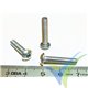 M4x20 screw, domed Allen head, stainless A2, ISO-7380, 1 pc