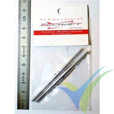 Varilla tensora 80mm de aluminio (Turnbuckle Pushrod), M3, 2 unidades