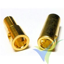 Banana connector 5.5mm, gold plated, male and female, 3.8g
