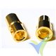 Banana connector 6mm, gold plated, male and female, 5.1g