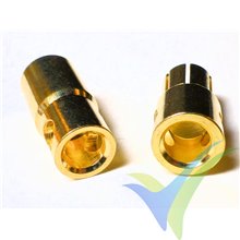 Banana connector 6mm, gold plated, male and female, 5.1g