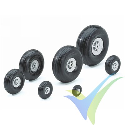 Rueda Graupner ligera Air-Ultra 55x22mm, eje 3.1mm, 14g, 2 unidades