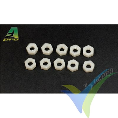 Tuerca M6 hexagonal nylon, A2Pro 27006, 10 uds
