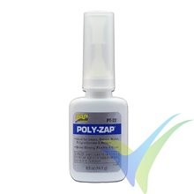 Adhesivo cianoacrilato (CA) cabinas ZAP POLY-ZAP PT22, 14.1g