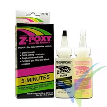 Adhesivo epoxy 5 min ZAP Z-POXY PT-37 en bote dosificador, 118ml