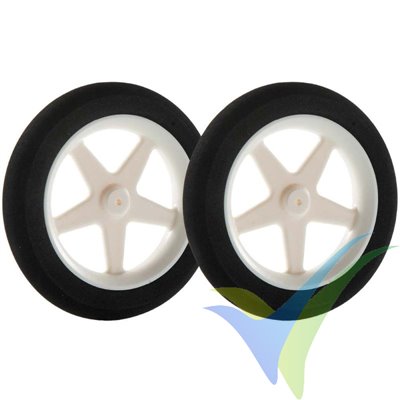 Rueda Parkflyer 76mm Dubro 300MS, eje 2mm, 11g, 2 unidades