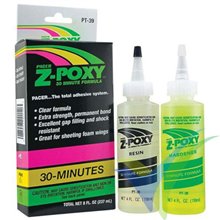 Adhesivo epoxi 30 min ZAP Z-POXY PT-39 en bote dosificador, 237ml