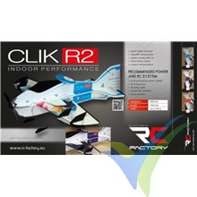 Kit avión indoor RC Factory Clik R2 SuperLITE blue, 840mm, 120g