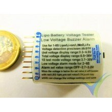 Tester de batería LiPo con alarma, 1S a 8S