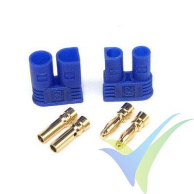 EC2 connector, 2mm, gold plated, male and female