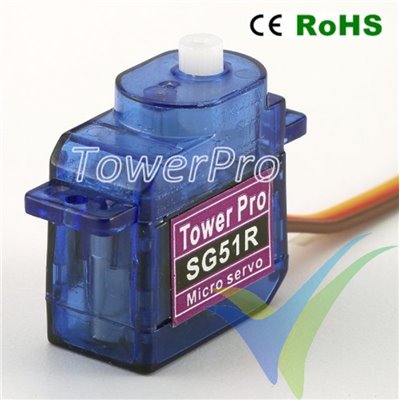 Servo digital SG51R, 5g, 0.6Kg.cm, 0.08s/60º, 4.8V 