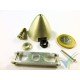 Cono aluminio 35mm GEMFAN 35323 para hélice bipala plegable, eje motor 3.2mm