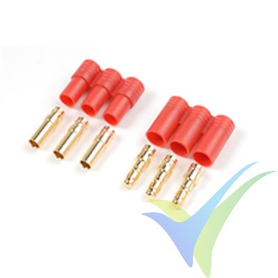 G-Force RC - Connector - 3.5mm - Gold connector - 3pins - Male + Female - 1 pair