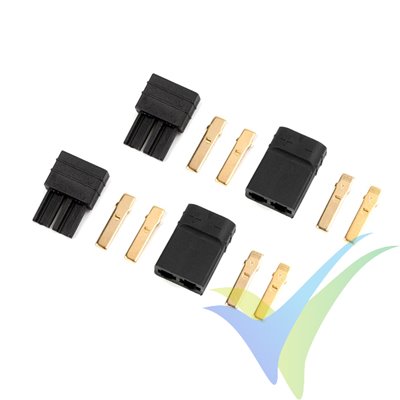 Conector TRX, metalizado oro, G-Force, macho y hembra, 2 pares