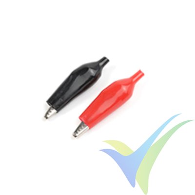 G-Force RC - Connector - Alligator Clip - Small - Red + Black - 1 pair