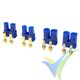 G-Force RC - Connector - EC-2 - Gold Plated - Male + Female - 2 pairs