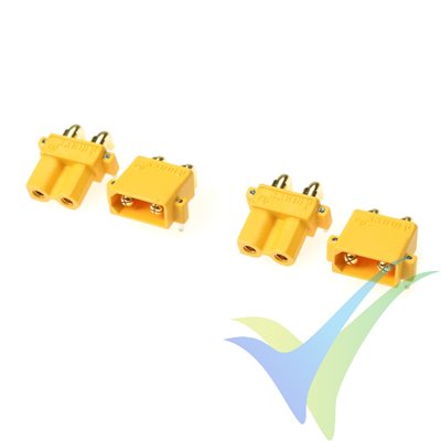 G-Force RC - Connector - XT-30PW - Gold Plated - Male + Female - 2 pairs