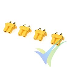Conector XT30PW G-Force, metalizado oro, hembra, 4 uds