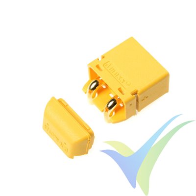 Conector XT60PW G-Force, metalizado oro, macho y hembra, 2 pares