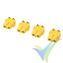 Conector XT60PW G-Force, metalizado oro, hembra, 4 uds