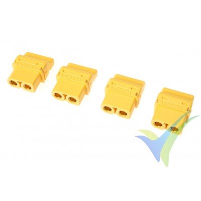 Conector XT60PT G-Force, metalizado oro, hembra, 4 uds