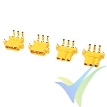G-Force RC - Connector - MR-30PW 3-Pole - Gold Plated - Male + Female - 2 pairs