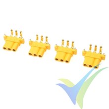 G-Force RC - Connector - MR-30PW 3-Pole - Gold Plated - female - 4 pcs