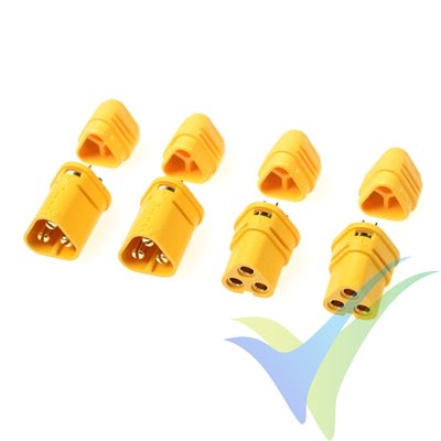 G-Force RC - Connector - MT-30 3-Pole - Gold Plated - Male + Female - 2 pairs