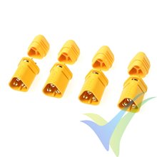 G-Force RC - Connector - MT-30 3-Pole - Gold Plated - male - 4 pcs