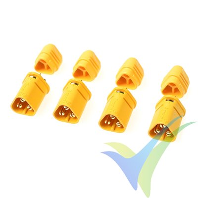 G-Force RC - Connector - MT-30 3-Pole - Gold Plated - male - 4 pcs