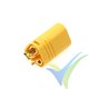Conector 3 polos MT60 G-Force, metalizado oro, macho, 4 uds