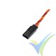 Repuesto cable servo trenzado 30cm JR/Hitec, 0.33mm2 (22AWG) / 60 venillas, conector hembra, G-Force
