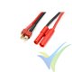 G-Force RC - Power Adapter Lead - Deans Plug <=> 4mm Gold Connector - 14AWG Silicone Wire - 1 pc